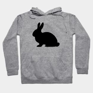 Bunny Rabbit Pattern in Black and Grey Hoodie